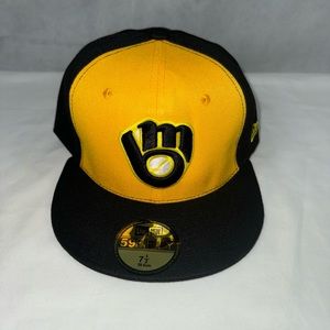 New Era Milwaukee Brewers MLB 59Fifty Hat Sz 7 1/2